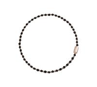 Breil, Collezione Magnetica System, Bracciale Light & Shadow, Bracciale Donna in Acciaio IP Rose Lucido e Onice, Pratica Chiusura con Magnete, Taglia Unica, Gioielli Donna e Ragazza