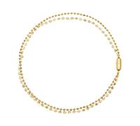 Breil, Collezione Magnetica System, Collana Donna, Collana con Doppia Catena in Acciaio IP Oro e Ball Chain, Chiusura Magnetica, Lunghezza 43 cm, Idea Regalo Donna