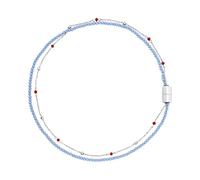 Breil, Collezione Magnetica System, Elemento Donna Medium Sky, Catena con Sfere in Acciaio e Cristalli, Compatibile con Tutti gli Elementi Magnetica System, Chiusura Magnetica