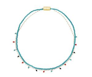 Breil, Collezione Magnetica System, Elemento Donna Medium Sky, Catena con Sfere in Acciaio e Cristalli, Compatibile con Tutti gli Elementi Magnetica System, Chiusura Magnetica