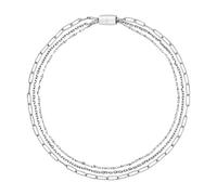 Breil, Collezione Magnetica System, Girocollo da Donna in Acciaio, Catena Rettangolare, Catena Sfaccettata, Chiusura Magnetica