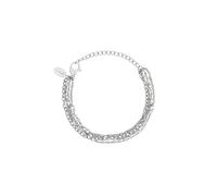 Breil, Collezione Margot, Bracciale Donna Multifilo in Acciaio Lucido, Impreziosito da Perle Bianche, Chiusura Regolabile, Lunghezza fino a 21 cm, Idea Regalo Donna