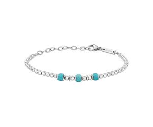 Breil, Collezione Mixology, Bracciale Uomo, Accessorio Uomo Elegante e Minimal, Caratterizzato da Sfere in Acciaio Intervallate da Elementi in Ceramica Greca, Lunghezza Regolabile