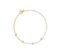 Breil, Collezione Moonlight, Bracciale Donna in Acciaio IP Gold Lucido, con 4 Inserti in Cristallo, Chiusura Regolabile, Lunghezza fino a 21 cm, Idea Regalo Donna