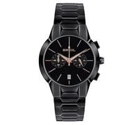 Breil, Collezione New One, Orologio Donna in Acciaio, Movimento al Quarzo Solo Tempo, Resistente all'Acqua, Lunghezza Regolabile 13.5-19 cm, Chiusura Déployante con Pulsanti, Cassa 24 mm, Total Black