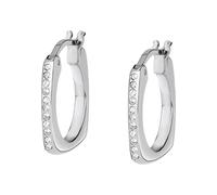 Breil, Collezione New Tetra, Orecchini Donna in Acciaio Lucido, con Lucenti Cristalli, Ideali da Indossare Insieme o Separatamente, Colore Silver, Gioielli Donna e Ragazza