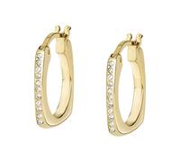 Breil, Collezione New Tetra, Orecchini Donna in Acciaio Lucido, con Lucenti Cristalli, Ideali da Indossare Insieme o Separatamente, Gioielli Donna e Ragazza