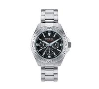Breil, Collezione OffBeat, Orologio Uomo Multifunzione in Acciaio Lucido con Finish Satinato, Cassa 42 mm, Resistente all'Acqua fino a 5 atm, Bracciale con Finitura Bilux, Chiusura con Pulsanti