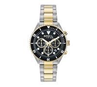 Breil, Collezione Overhand, Orologio Uomo in Acciaio Chrono Gent, Cronografo in Acciaio con Quadrante Nero e Dettagli in Color Oro, Cassa 41 mm, Finitura Bilux Satinata, Lunghezza Regolabile