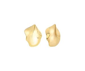 Breil, Collezione Poetic, Orecchini Donna in Acciaio Lucido dalla Forma Liquida e Sinuosa, Chiusura a Farfalla, Idea Regalo Donna