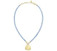 Breil, Collezione Private Code, Collana Donna con pietre, con 2 Piastrine Personalizzabili in Acciaio Specchiato e Chiusura a Moschettone, Lunghezza Regolabile 40-46cm