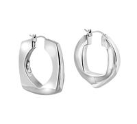 Breil, Collezione Reloaded, Collana Donna Steel Moon in Acciaio Lucido, con Pendente a Forma di Croce Breil, Design Semirigido, Circonferenza 42,5 cm, Idea Regalo Donna