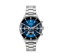 Breil, Collezione Remixer, Cronografo Uomo in Acciaio con Effetto Spazzolato, Cassa 42 mm, Bracciale a 3 Maglie in Acciaio Bilux, Resistente all'Acqua fino a 5 atm, Chiusura con Pulsanti