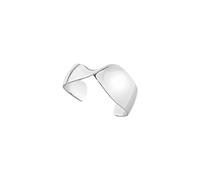 Breil, Collezione Retwist, Bracciale Donna, Bracciale Rigido in Acciaio Specchiato, con Forma Sinuosa, Idee Regalo Donna e Ragazza, Misura M, Dimensioni 60 x 50 mm, Colore Silver