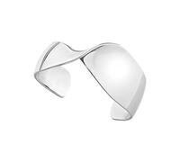 Breil, Collezione Retwist, Bracciale Donna, Bracciale Rigido in Acciaio Specchiato, con Forma Sinuosa, Idee Regalo Donna e Ragazza, Misura S, Dimensioni 57 x 48 mm, Colore Silver