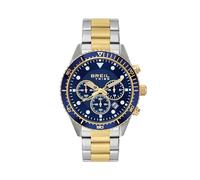 Breil, Collezione Sail, Cronografo Uomo, Orologio Uomo con Bracciale in Acciaio, Resistente All'Acqua, Movimento al Quarzo, Cassa 42 mm, Chiusura con Pulsanti e Fermaglio di Sicurezza