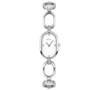 Breil, Collezione Shake Shake, Orologio Donna in Acciaio Lucido, Cassa Ovale, Bracciale Sottile e Leggero, Quadrante Minimal, Chiusura a Gioielleria, Resistente all'Acqua, Lunghezza 18.5 cm, Silver