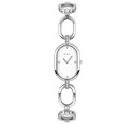 Breil, Collezione Shake Shake, Orologio Donna in Acciaio Lucido, Cassa Ovale, Bracciale Sottile e Leggero, Quadrante Minimal, Chiusura a Gioielleria, Resistente all'Acqua, Lunghezza 18.5 cm, Silver