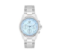 Breil, Collezione Solange, Cronografo Donna, Orologio in Acciaio, Quadrante con Numeri e Indici Luminosi, Bracciale Bilux a Tre Maglie, Chiusura Diver, WR 5 ATM, Cassa 38 mm, Idea Regalo Donna