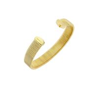 Breil, Collezione Stylize, Bracciale Donna Bangle in Acciaio Armonico Color Oro Effetto Specchiato, Flessibile e Comodo, Stile Vintage, Gioielli Donna