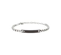 Breil, Collezione Tag and Cross, Bracciale Uomo in Acciaio e Cubic Zirconia, Pratica Chiusura a Moschettone, Idee Regalo Uomo, Lunghezza Regolabile 17-22 cm