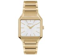 Breil, Collezione The B, Orologio Donna in Acciaio IP Gold, Movimento al Quarzo Solo Tempo, Cassa Quadrata Monocolore 27x26 mm, Lunghezza Regolabile 13.5-19 cm, Chiusura Déployante con Pulsanti, Gold