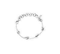 Breil, Collezione Tie Up, Bracciale Donna in Acciaio Specchiato, Gioiello Donna Elegante e Sofisticato con Piccoli Nodi o Intrecci, Lunghezza Regolabile 15-21 cm, Colore Silver