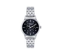 Breil, Collezione Twinkle Sky, Orologio Donna, Cronografo Donna in Acciaio, Quadrante Nero Sunray con Lucenti Cristalli, Chiusura Déployante Regolabile 13.5-19 cm, Resistente all'Acqua, Silver-Nero