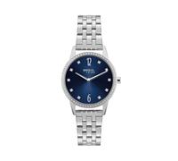 Breil, Collezione Twinkle Sky, Orologio Donna Elegante, Cronografo Donna in Acciaio, Quadrante Blu Sunray con Lucenti Cristalli, Chiusura Déployante Regolabile, Resistente all'Acqua
