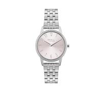 Breil, Collezione Twinkle Sky, Orologio Donna Elegante, Cronografo Donna in Acciaio, Quadrante Rosa Sunray con Lucenti Cristalli, Chiusura Déployante Regolabile, Resistente all'Acqua