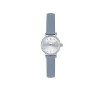 Breil Darling TW2048 Women's Quartz Watch - Silver Sunray Dial, Powder Blue Leather Strap