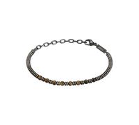 Breil Gioiello collezione B FENCE, BRACCIALI da UOMO in ACCIAIO COLORATO colore CANNA DI FUCILE misura 22,5 con OCCHIO DI TIGRE - TJ3140