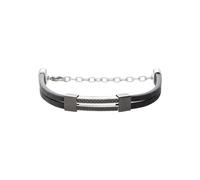 Breil Gioiello TJ3269 collezione B.C.6, BRACCIALI da UOMO in ACCIAIO, FIBRA DI CARBONIO, PELLE colore ARGENTO, NERO misura 24 con NOT REFERABLE