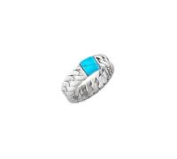 Breil Gioiello TJ3566 collezione CARVIN, ANELLI da UOMO in ACCIAIO, PIETRE NATURALI colore ARGENTO misura SMALL con TURCHESE