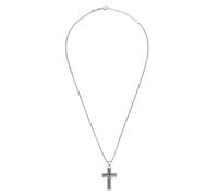 Breil Gioiello TJ3980 collezione STEEL & SPARK, COLLANE da UOMO in ACCIAIO, CRISTALLI colore ARGENTO, NERO misura 52 con ZIRCONIA