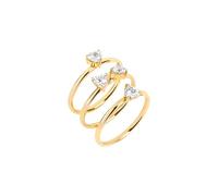 Breil Gioiello TJ4044, ANELLI da DONNA in ACCIAIO COLORATO colore ORO misura 18 con CRISTALLO