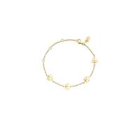 Breil, Kilos of Love Collection, Damenarmband, Damenschmuck aus Edelstahl in Gold, Filigrane Kette mit Kleinen Herzen, Logo, Originelle Geschenkideen für Frauen, Gold