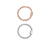 Breil Magnetica System pack contenente due bracciali da donna della collezione Magnetica. Bracciali intercambiabili e con pratica chiusura magnetica, nei colori rosa e argento