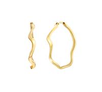 Gioiello BREIL TJ3910 collezione ZIG ZAG, ORECCHINI da DONNA in ACCIAIO COLORATO colore ORO misura 4 con SENZA PIETRE