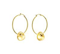 Gioiello BREIL TJ4023 collezione B ROCKS, ORECCHINI da DONNA in ACCIAIO COLORATO colore ORO misura 45 con SENZA PIETRE