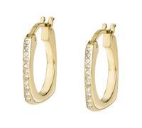 Breil, Orecchini Donna Collezione Tetra TJ3158, Orecchini in Acciaio Lucido e Cristallo, Colore Oro