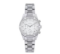 Breil, Collezione C'est Chic, Orologio Donna, Cronografo Donna in Acciaio, con Lunetta Decorata con Cristalli, Quadrante Bianco con Finitura Satinata, Cassa 36 mm, Pratica Chiusura, Silver