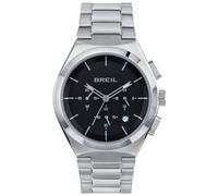 BREIL - Orologio da Uomo Collezione BEND TW1906 - Orologio da Polso Chrono Gent con Quadrante Analogico Nero - Movimento PE902 SUNON - Orologio al Quarzo - Bracciale in Acciaio Silver