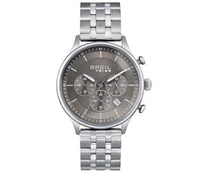 Breil - Orologio da Uomo Collezione CLASSY EW0498 - Orologio da Polso Chrono Gent con Quadrante Analogico Colore Greige - Movimento PE902 SUNON - Orologio al Quarzo - Cinturino in Acciaio