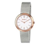Orologio Donna BREIL IRIS TW1777 Acciaio Maglia Milanese Mesh Rosè Bianco NEW