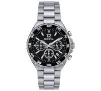 Breil Orologio UOMO HIGHWAY quadrante MONO-COLORE NERO movimento CRONOGRAFO QUARZO e BRACCIALE ACCIAIO ARGENTO TW1947