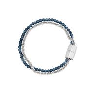 Breil System TJ3724 Bracciale Doppio con Agata Blu Magnetica 20,5 cm - Bracciale