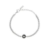 Breil Braccialetto nero / argento, Taglia One Size