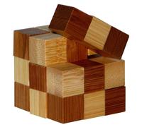 breinen-mozaiek-puzzels - 3D Bamboo Breinpuzzel Snake Cubes (1 TOYS)