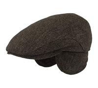 Breiter Berretto Invernale da Uomo con paraorecchie, con Visiera Flatcap, 100% Lana con paraorecchie Pieghevole, Delicato sulla Pelle e Confortevole